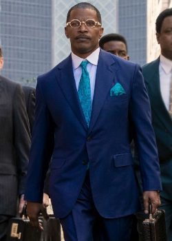 The Burial 2023 Jamie Foxx Blue Suit