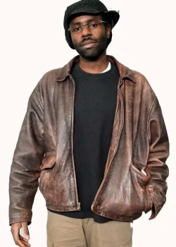 The Invite 2026 Premiere Devonte Hynes Brown Leather Jacket