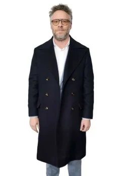 The Invite 2026 Seth Rogen Black Wool Coat