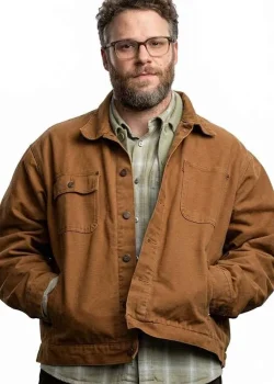 The Invite 2026 Seth Rogen Brown Cotton Jacket