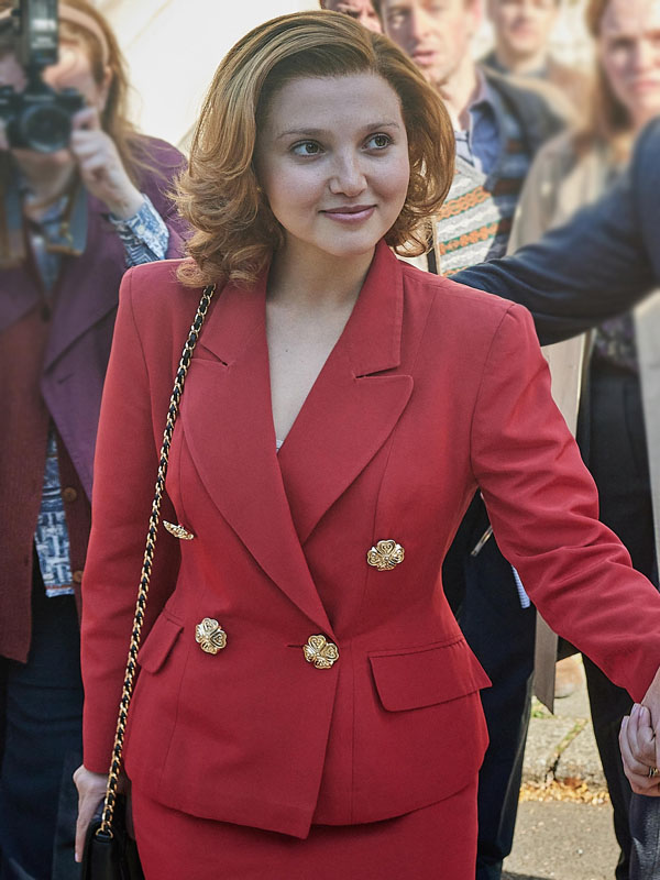 Mia McKenna-Bruce TV Series The Lady S01 Jane Andrews Red Blazer