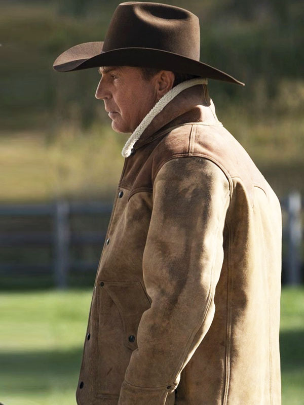 John Dutton Brown Shearling Leather Jacket