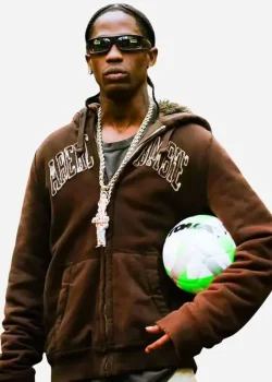 Travis Scott TOMA Football Event 2026 Brown Jacket