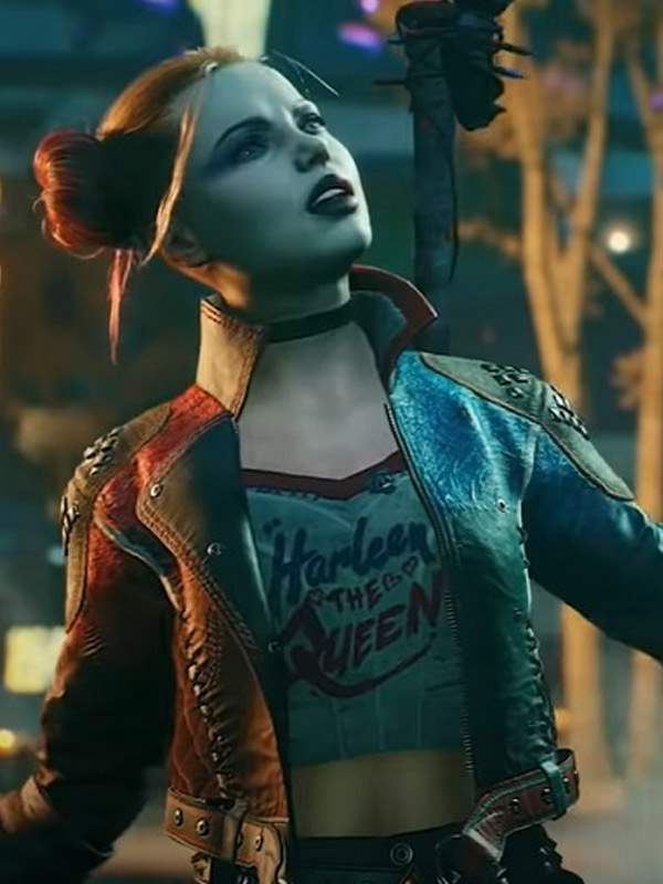 Shop Video Game Suicide Squad Kill the Justice League Harley Quinn Cropped Jacket