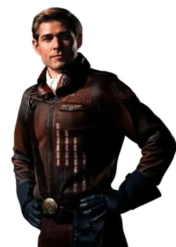 Vought Rising Bombsight Distressed Leather Jacket