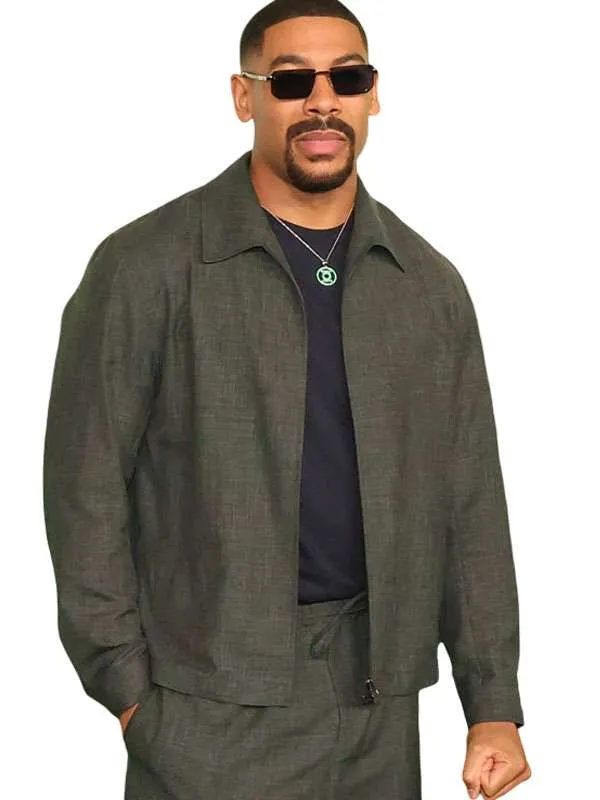 DC Studios Lantern LA Premiere 2026 Aaron Pierre Grey Jacket