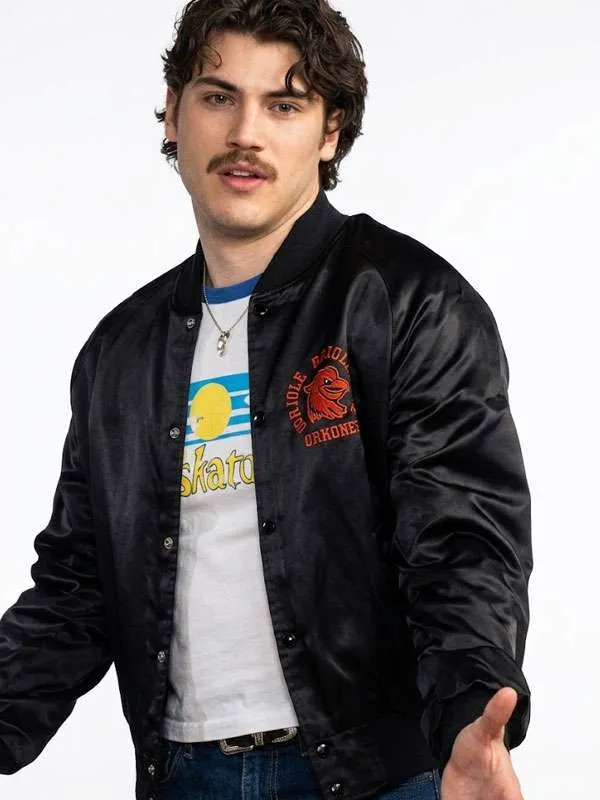 Jack Innanen TV Series Adults S02 Paul Baker Black Bomber Jacket