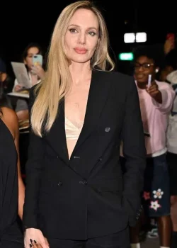 Without Blood 2026 Promo Angelina Jolie Black Blazer