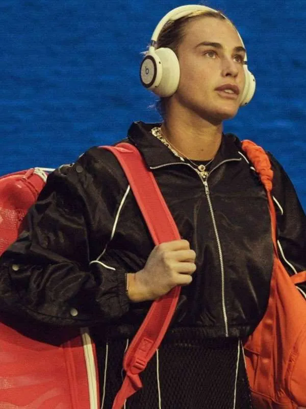 Aryna Sabalenka US Open 2026 Black Track Jacket