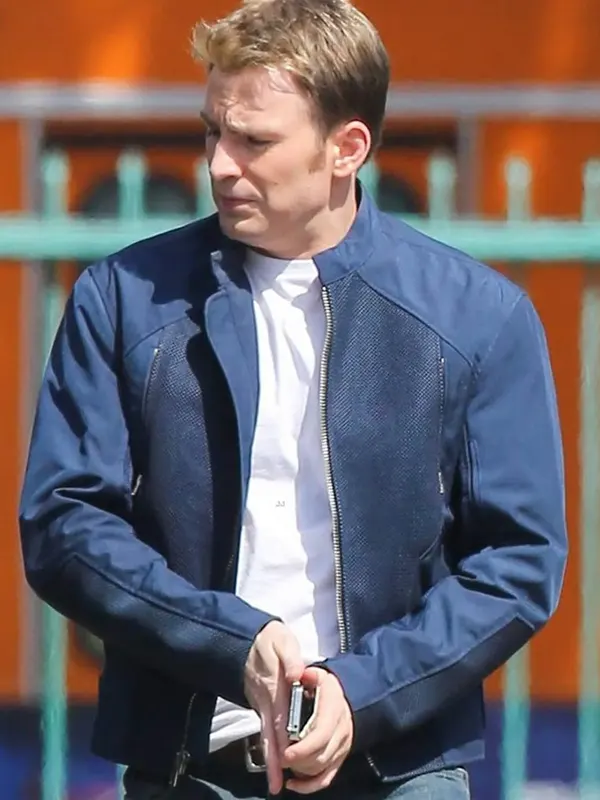 Captain America The Winter Soldier Film Steve Rogers Blue Jacket