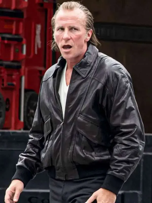 Madden Movie Christian Bale Black Leather Jacket