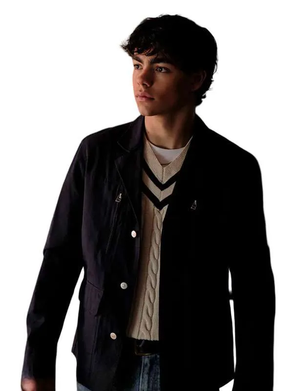 Malachi Barton TV Series Coven Academy 2026 Jake Black Cotton Jacket