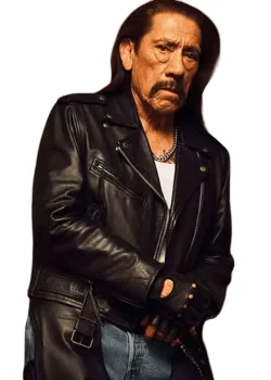 Danny Trejo 2026 Black Biker Leather Jacket