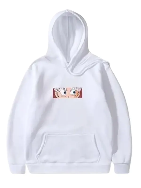 Dragon Ball Trunks Fusion White Fleece Anime Pullover Hoodie