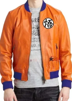 Dragon Ball Z Goku Bomber Leather Jacket