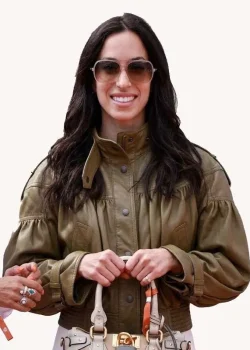 French Open 2026 Ines de Ramon Green Leather Jacket