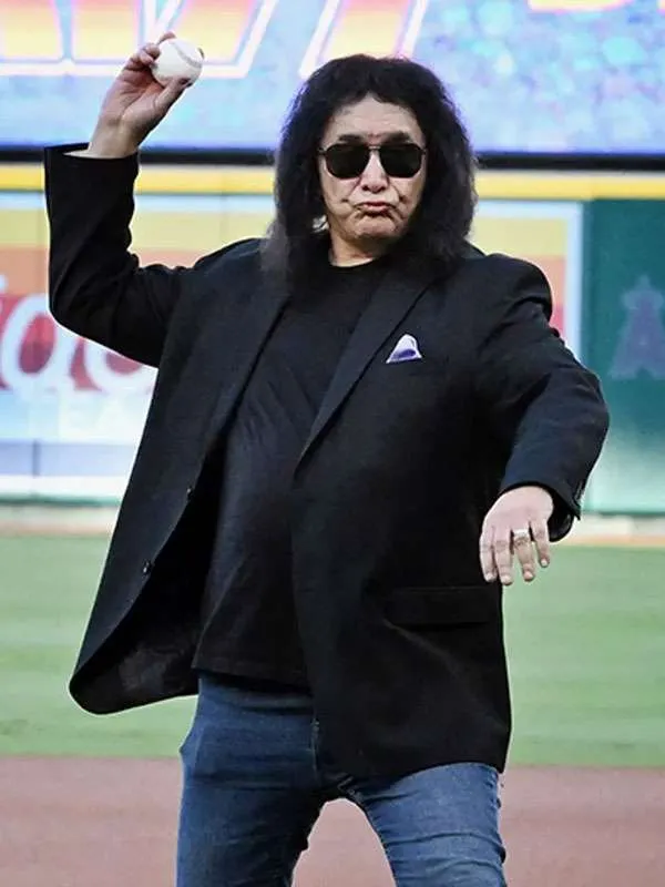 Los Angeles Angels Game Gene Simmons Black Blazer Jacket