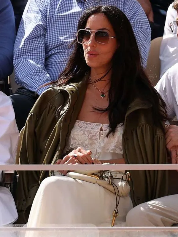 Shop Ines de Ramon French Open Tennis 2026 Green Leather Jacket