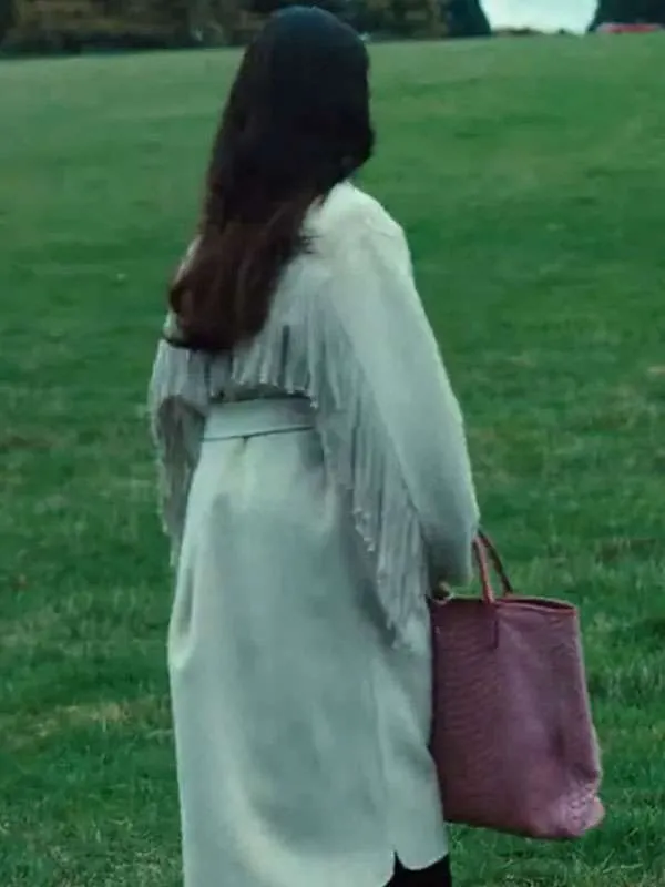 Kaya Scodelario The Gentlemen S02 Fringe Wool Coat