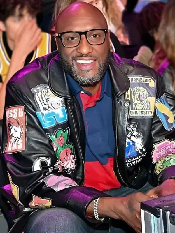 Lamar Odom Los Angeles Lakers Game 2026 Black Patch Leather Jacket