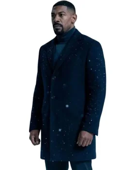 Lanterns 2026 Aaron Pierre Black Wool Coat