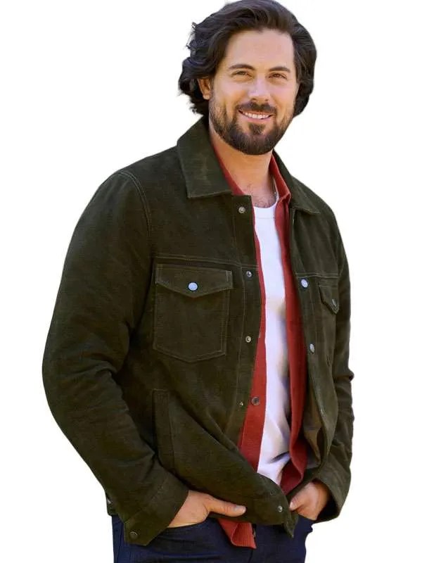 Love Finds You 2026 Jack Green Suede Trucker Jacket