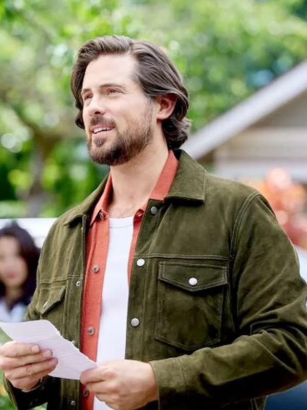 Chris McNally Love Finds You 2026 Jack Green Suede Trucker Jacket