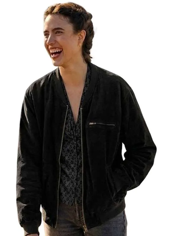 Margaret Qualley Love of Your Life 2026 Black Bomber Jacket
