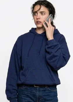 Love of Your Life Margaret Qualley Blue Hoodie