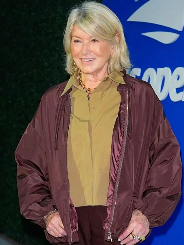 Martha Stewart 2026 US Open Tennis Championships Burgundy Jacket