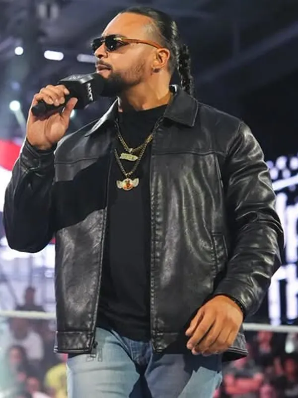 WWE NXT Florida Mike Santana Black Leather Jacket