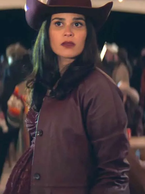 Marianly Tejada Ransom Canyon 2026 Ellie Estevez Brown Leather Jacket