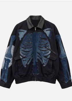 Halloween Black Rib Cage Jacket