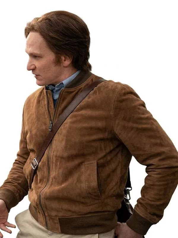 TV Series Ride or Die 2026 David Brown Suede Bomber Leather Jacket