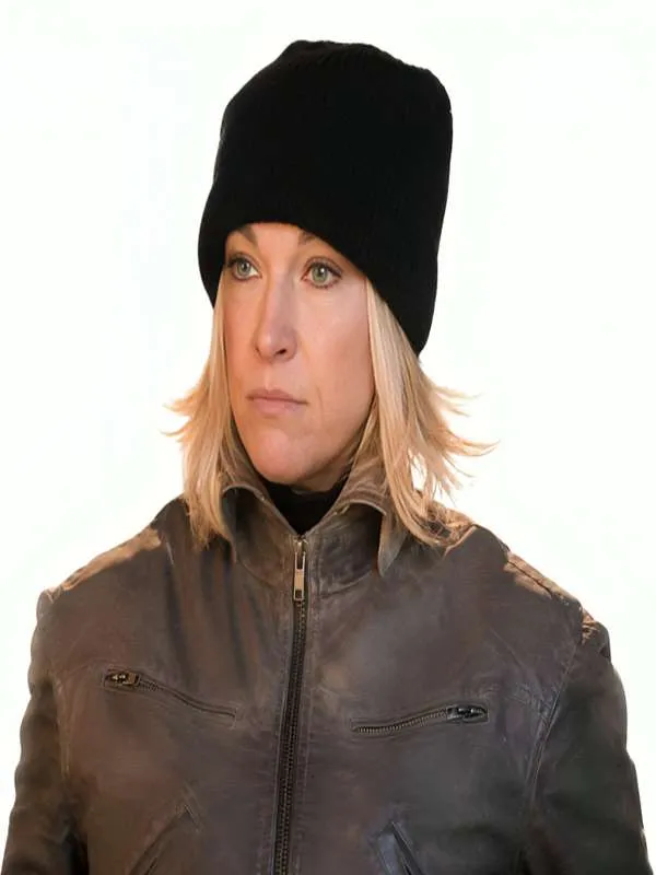 Ride or Die 2026 Hannah Waddingham Brown Leather Jacket