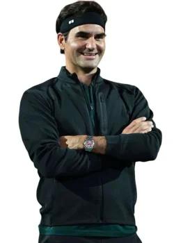 Roger Federer US Open 2026 Black Zip Up Jacket