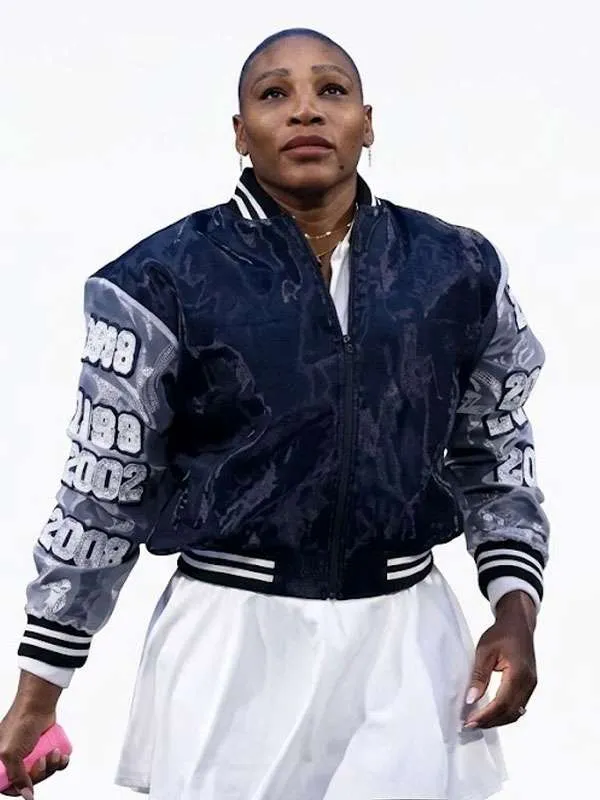 Serena Williams US Open Championships Blue Varsity Jacket