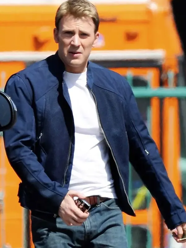 Steve Rogers Blue Jacket