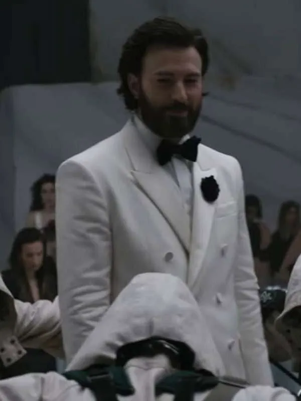 Chris Evans Sacrifice White Blazer