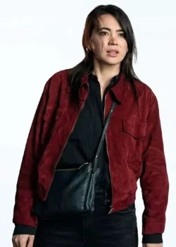 Silo 2026 Jessica Henwick Red Suede Jacket