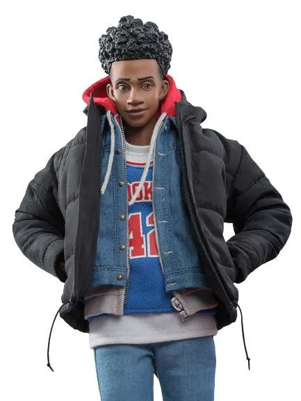 Miles Morales Black Puffer Hooded Jacket