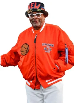 Spike Lee New York Knicks Orange Bomber Jacket