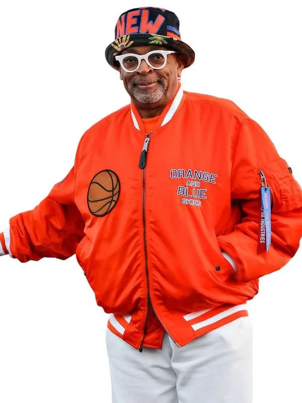 Spike Lee Orange Varsity Bomber Jacket