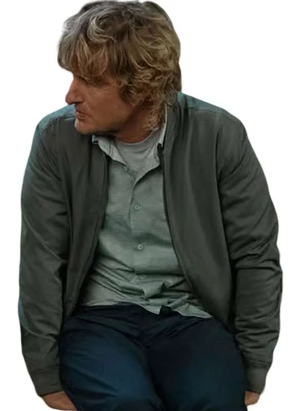 Owen Wilson TV Series Stick 2026 Pryce Cahill Grey Bomber Jacket