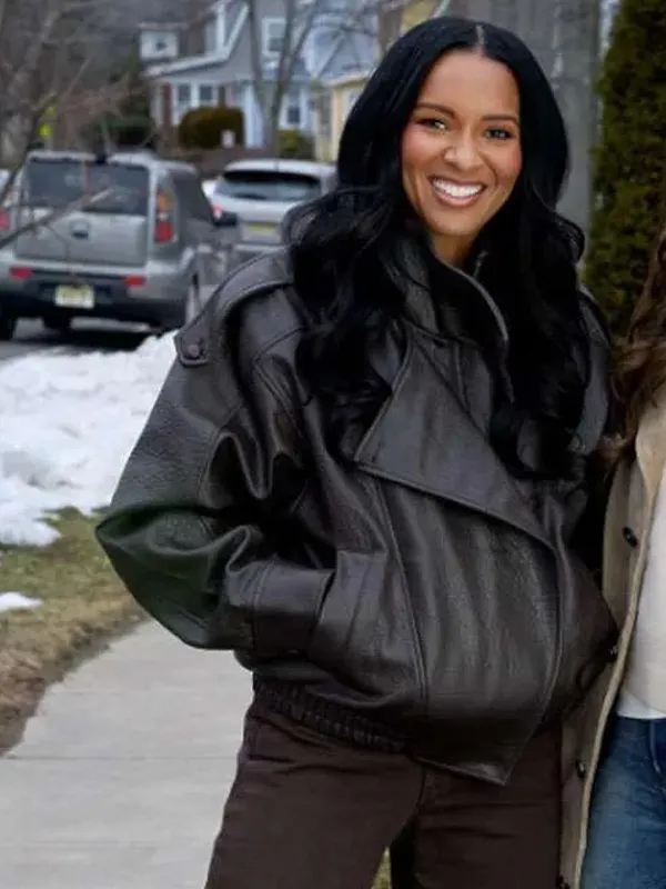Honest Renovations 2026 Lizzy Mathis Brown Leather Jacket