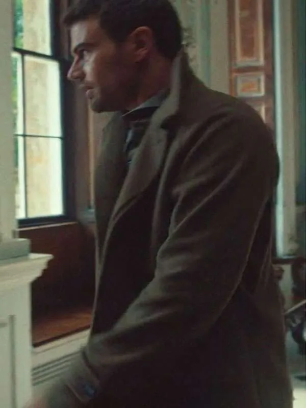 Theo James TV Series The Gentlemen 2026 Eddie Hornima Brown Wool Coat