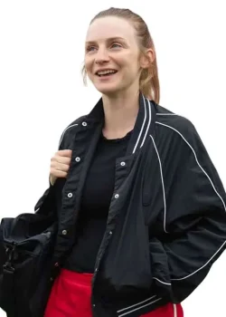 Ted Lasso S04 Faye Marsay Black Bomber Jacket