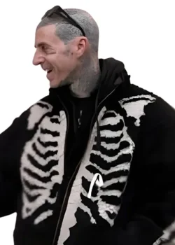 The Kardashians S07 Travis Barker Sherpa Skeleton Jacket