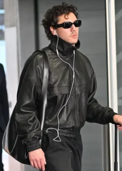 Belmont Cameli PFW 2026 Black Leather Jacket
