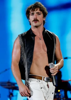 Benson Boone 2026 iHeartRadio Music Festival Leather Vest